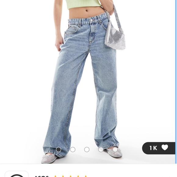 ASOS Light Blue Flare Jeans - Picture 1 of 5